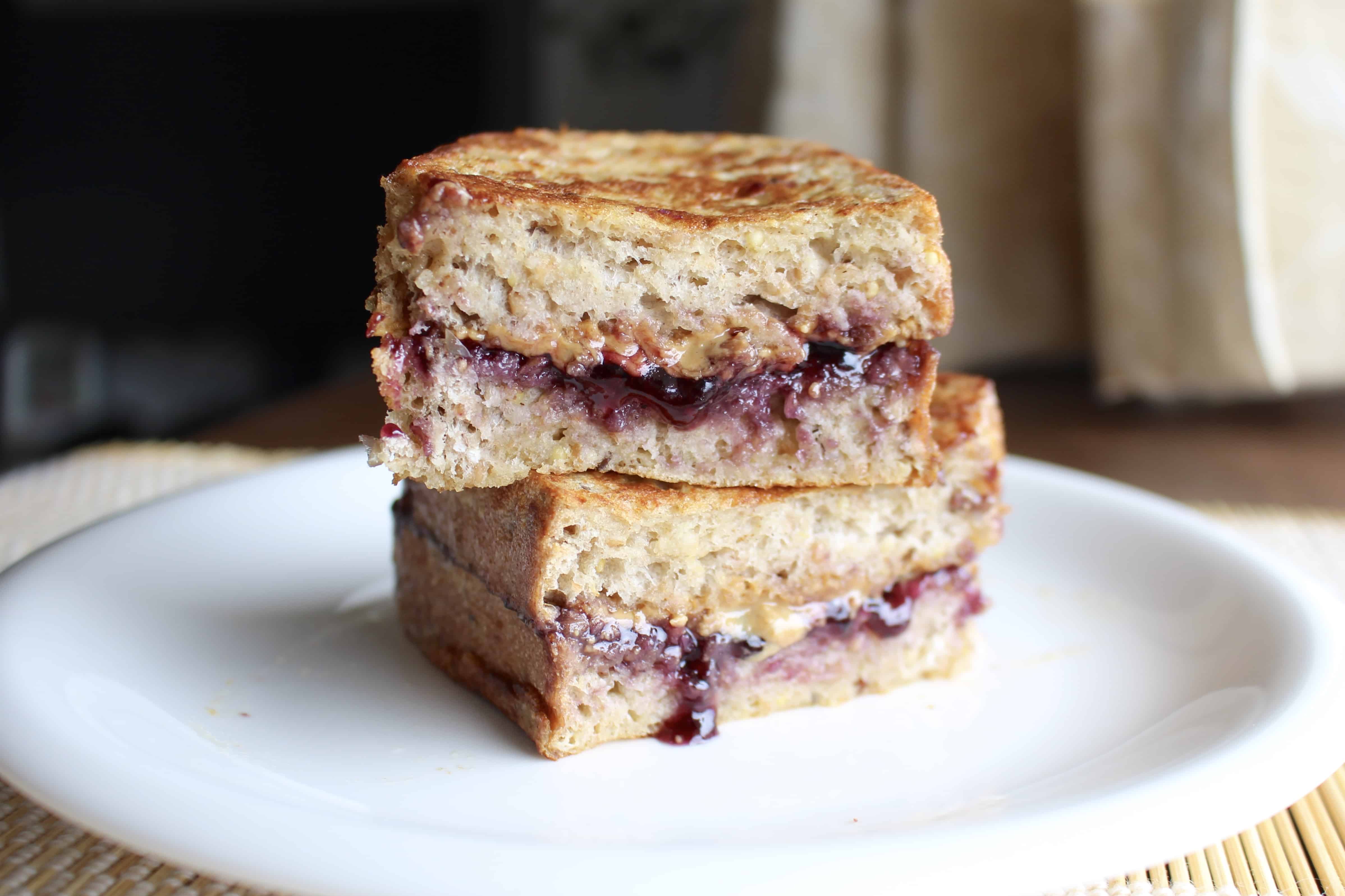 Peanut Butter and Jelly Stuffed French Toast