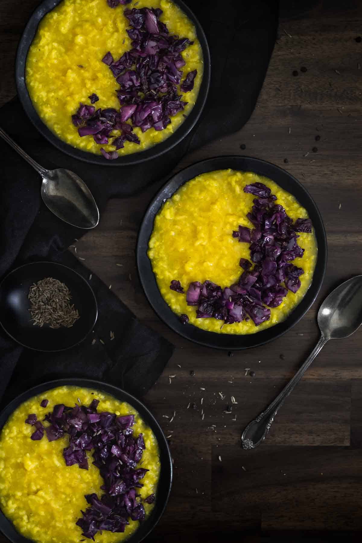 Three plates of khichdi